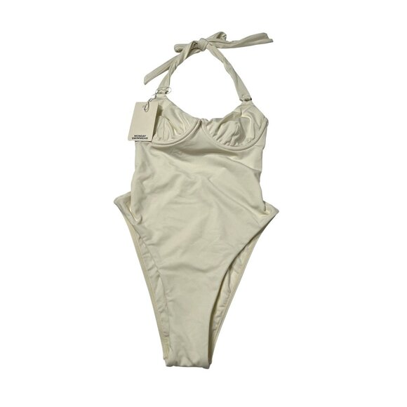 MONDAY Swimwear Honolulu One Piece Swimsuit in Ivory - Picture 1 of 5